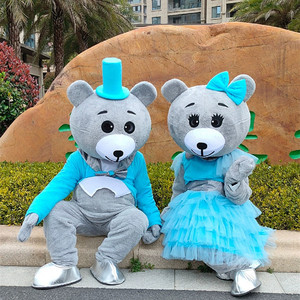 Disfraz de Mascota de Oso de Peluche Personalizado Disfraz de Mascota de Cosplay de <span class=keywords><strong>Pareja</strong></span> de Osos Tiernos para <span class=keywords><strong>Carnaval</strong></span> Boda Navidad Fiesta Festiva - Product Image 4