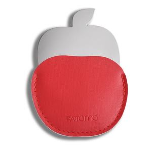 Original PU Leather Travel Portable Apple Shape Single Side Makeup <b>Mirror</b> - Product Image 2