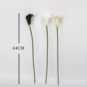 LO-634 Wholesale Premium PU Real Touch Crescent Calla <strong>Lily</strong> Artificial <strong>Flowers</strong> Single Stem Faux Floral for Arrangement - Product Image 2