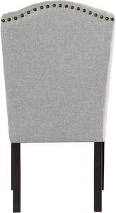 Silla de lino con respaldo tapizado para el comedor, asiento lateral de lino, tapizado, tradicional - Product Image 5