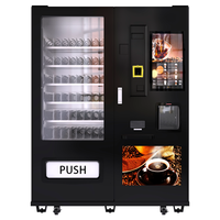 Distributeur automatique de collations, boissons et café Levending-209C avec fonction de broyeur et SDK métallique
