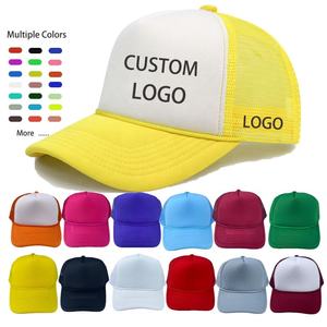 HN0001 OEM قبعة سائقي الشاحنات رغوة فارغة قبعة شعار مخصص التطريز 5 لوحة شبكة سادة الظهر قبعة سائقي الشاحنات للرجال - Product Image 1