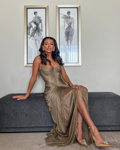 Robes longues moulantes OUDINA, nouvelles robes <span class=keywords><strong>de</strong></span> <span class=keywords><strong>soirée</strong></span> <span class=keywords><strong>vintage</strong></span> élégantes sans manches, couleur unie, pour femmes, robes <span class=keywords><strong>de</strong></span> <span class=keywords><strong>soirée</strong></span> <span class=keywords><strong>de</strong></span> banquet - Product Image 3