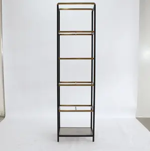 Steel Display Rack Stainless Steel Clothing Shop Gold Black Display Stand Spray Painting Retail Display Stand