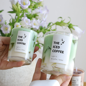<strong>2026</strong> <strong>New</strong> Trending <strong>New</strong> Style Iced Matcha <strong>Candle</strong> with Glass Cup Matcha Latte <strong>Candle</strong> Gel Wax Coffee Matcha <strong>Candle</strong> - Product Image 3