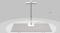 Lámpara de Mesa LED con Control Táctil Regulable en Intensidad, para Estudio, Altura Ajustable, Sensor de Movimiento, para Oficina/Estudio