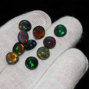YASHEE – opale noire naturelle, 7x7mm, perles rondes en pierres précieuses éthiopiennes, pour la fabrication de bijoux, fourniture de bricolage - Product Image 2