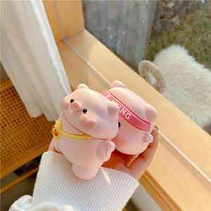 Mode Attrayant Girly Dessin Animé Mignon <span class=keywords><strong>Cochon</strong></span> Rose En Silicone Souple Anti-chute Caisse D'écouteur Pour <span class=keywords><strong>Airpods</strong></span> 1/2 <span class=keywords><strong>Airpods</strong></span> Pro 3 - Product Image 6