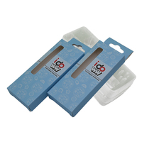 Vente en gros de boîte d'emballage de produits électroniques 3c chargeur câble USB produit numérique boîtes de papier cadeau cintre onglet avec fenêtre