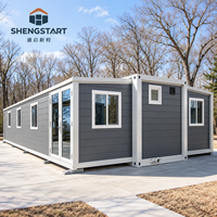Maison conteneur extensible 20 pieds 40 pieds, maison préfabriquée modulaire moderne avec aménagement de chambre personnalisé pour projets de logement résidentiel