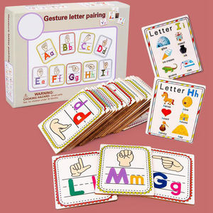 HOYE CRAFTS - Tarjetas <span class=keywords><strong>de</strong></span> Reconocimiento <span class=keywords><strong>del</strong></span> Alfabeto, Mi Primer Juego <span class=keywords><strong>de</strong></span> Aprendizaje <span class=keywords><strong>de</strong></span> <span class=keywords><strong>Letras</strong></span> <span class=keywords><strong>de</strong></span> Madera para Signos <span class=keywords><strong>de</strong></span> Lengua - Product Image 3