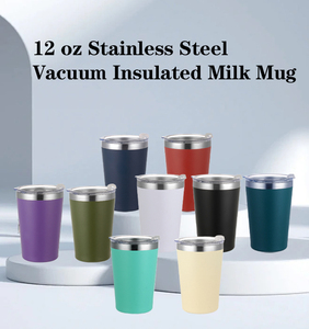 Tumbler Personalizzato con Logo 8oz/12oz in Acciaio Inox 304 Verniciato a Polvere con Isolamento Sottovuoto e Coperchio per Caffè e Latte - Product Image 6