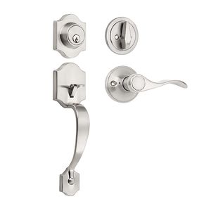 Maniglia per Serratura Stile Americano di Alta Qualità, <span class=keywords><strong>in</strong></span> Lega di Zinco con Cilindro <span class=keywords><strong>in</strong></span> Ottone Massiccio, Chiavistello Regolabile, Facile da Installare - Product Image 1