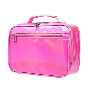Organizador de cosméticos holográfico de PU de 10 pulgadas para viaje, bolsa de maquillaje con cierre de cremallera, impermeable, para viaje. - Product Image 5