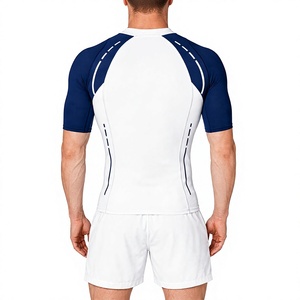 Camiseta Deportiva de Compresión de Neopreno de Manga Corta Unisex al por Mayor, para Entrenamiento de BJJ, MMA, Surf, Natación, Fitness, de Secado Rápido - Product Image 2