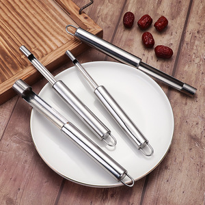 Ensemble d'outils à retirer le noyau des fruits en acier inoxydable 0.8CM 1.0CM 1.4CM 2.0CM pour pommes, dattes rouges, cerises, aubépines - Product Image 2
