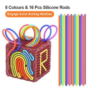 Nuevo Cubo de Actividades para Bebé Desmontable con Patrones Imaginativos, Juguete Educativo para Niños con Autismo, Colorido y con Líneas Suaves - Product Image 4