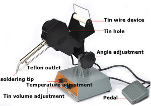 Máquina automática de alimentación de <span class=keywords><strong>estaño</strong></span>, soldador de Pedal termostático ajustable <span class=keywords><strong>con</strong></span> pistola de <span class=keywords><strong>soldadura</strong></span>, máquina de soldar de acero inoxidable, 2 unidades - Product Image 5