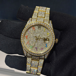 Reloj Deportivo Hip Hop con Incrustaciones de Diamantes, Movimiento Mecánico Automático ETA, Luminoso, con Alarma, Fase Lunar y Moissanita - Product Image 4