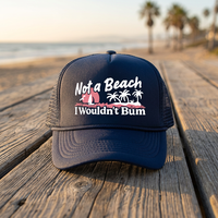 Casquettes de camionneur personnalisées de haute qualité à 5 panneaux en nylon avec logo brodé en dentelle, style urbain, impression par sublimation, pour l'extérieur et la plage