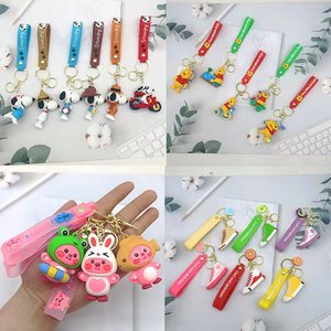 <span class=keywords><strong>Porte</strong></span>-clés en caoutchouc PVC personnalisés, mignons, de style dessin animé, <span class=keywords><strong>porte</strong></span>-clés 3D en <span class=keywords><strong>silicone</strong></span> souple - Product Image 6