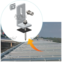 Support de fixation solaire pour toiture Art Sign – Système de montage OEM en gros avec boulon de suspension pour l'installation de panneaux de toiture métalliques
