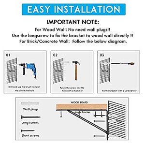 Soportes de estante de Metal de alta resistencia, alta calidad, Industrial, rústico, granja, hierro, flotante, 12 pulgadas - Product Image 4