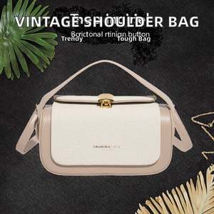 Nuevo bolso bandolera de lujo para mujer de uso diario, de piel sintética, tamaño mediano, con estampado geométrico estilo vintage. - Product Image 2