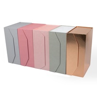 Boîte pliable en carton magnétique personnalisé, boîte d'emballage plate, 10 pièces