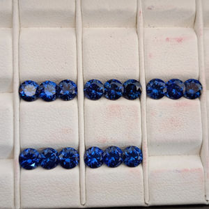 Zafiro Azul Cultivado en Laboratorio, Corte Redondo, Gema Suelta de Calidad Premium para Joyería Fina, para la Elaboración de Joyas - Product Image 5