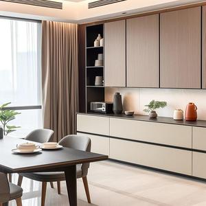 Meuble de cuisine de luxe sur mesure style Shaker, unité de rangement anti-rayures pour la rénovation de cuisines de grandes villas occidentales - Product Image 3