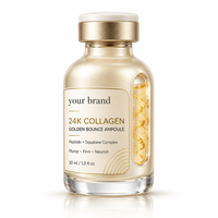 Sérum Coréen Anti-Âge au Collagène 24K Or, Peptides, Squalane et Acide Hyaluronique pour le Visage – Marque Blanche