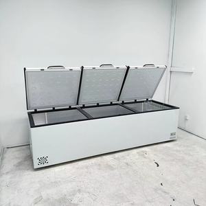 Gabinete de Hielo abierto superior del congelador de pecho profundo horizontal comercial de tres/cuatro puertas para exhibir la carne de pescado utilizada para congelar - Product Image 6