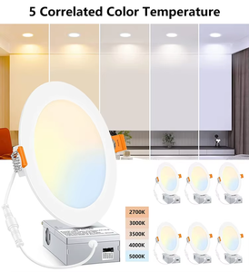 Lámpara de Techo LED Empotrada Ultrafina de 6 Pulgadas y 12 W con Caja de Conexiones, 5CCT, Regulable, Certificación ETL Energy Star - Product Image 4