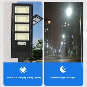 Kinh Tế 600W LED năng lượng mặt trời ánh sáng đường phố 16h Độ sáng cao 12000lm IP65 từ xa + cảm biến chuyển động ánh sáng đường với bảo hành 3 năm - Product Image 4