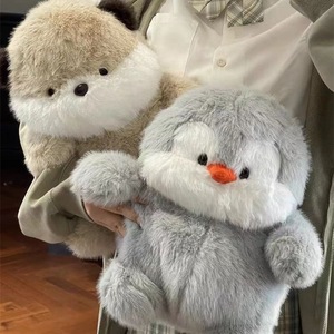 Jouet pingouin en peluche super doux, poupée <span class=keywords><strong>castor</strong></span>, oreiller de compagnon de coucher, cadeau pour l'anniversaire de la petite amie. - Product Image 2