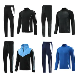 New Design Premium Jogger Pants Custom Track Suit Soccer Uniform Plus Size Full Zipper Jacket Men