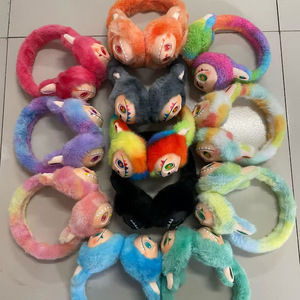 Penutup telinga anak-anak Beruang Super lembut hangat vinil wajah jaring merah untuk putri boneka mewah kartun 40K - Product Image 2