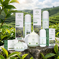 Kit de Soins Visage Anti-Acné au Thé Vert Fermenté : Nettoyant Purifiant, Tonique, Sérum, Crème et Masque pour le Contrôle du Sébum et l'Élimination des Imperfections
