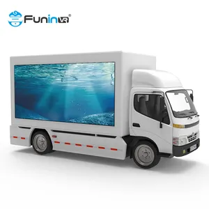FuninVR Chair4 Seats Mobile Truck Cinema In Car Theater Equipment Vr Theme Park 9d Vr Car Mobile Cinema 12d Simulator Supplier