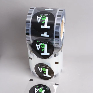 <span class=keywords><strong>Film</strong></span> de scellage pour gobelets en plastique PET, pour thé au lait et lait de soja, transparent mat, double usage, motif imprimé tendance, calibre 9095 - Product Image 1