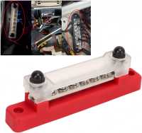 Barre omnibus de distribution de courant CC 48V 150A à 6 voies pour bateaux, camions, camping-cars et voitures