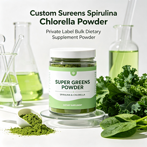 Mix di Super Verdure in Polvere Spirulina Clorella Miscela Vegetale Integratore Nutrizionale Naturale per Adulti - Product Image 2