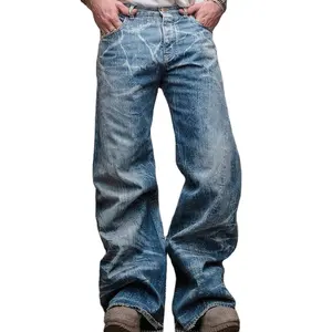 DIZNEW производитель одежды высокого качества на заказ Модные Винтажные брюки y2k De Hombre мешковатые Большие размеры джинсовые мужские джинсы