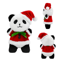 Peluche Panda de Noël Personnalisée OEM ODM avec Costume de Père Noël, Ultra Douce, avec Logo de Marque Personnalisé, Anti-Stress