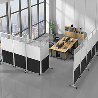 Cloison de séparation de bureau moderne, panneau mural pliable, écran mobile, séparateur durable en MDF, utilisation commerciale, entrepôt, cuisine, salle de sport
