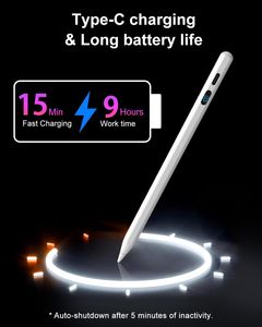 Penna Stilo in Alluminio Premium OEM per iPad con Display LED, Magnetica, Attiva, Sensibilità all'Inclinazione, 10 Ore di Autonomia, Punta Sostituibile - Product Image 2