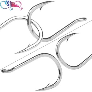 <span class=keywords><strong>3</strong></span>/0 #13/0 # चांदी का बड़ा खेल उच्च कार्बन स्टील समुद्री मछली पकड़ने वाली लोहे की प्लेट सर्कल एकल हुक एक बार्बेड मछली पकड़ने हुक - Product Image 2