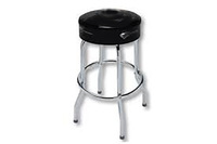 Tabouret de bar pivotant moderne en métal chromé, siège rotatif à 360 degrés, repose-pieds à anneau unique, chaise haute robuste pour cuisine, bar, café