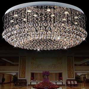 New Design Customized Crystal Ceiling <b>Light</b> Luxury Round Big K9 Crystal Ceiling Lamp for Hotel Lobby - Product Image 1